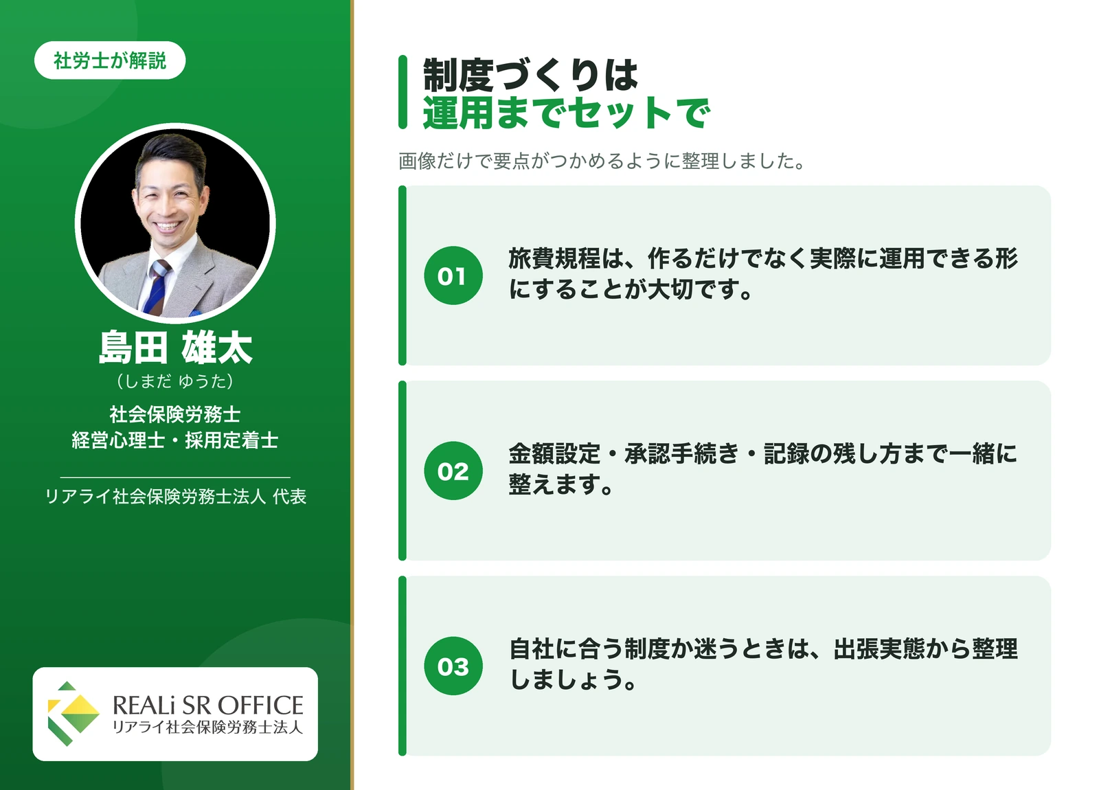出張旅費規程 出張旅費規程の整備は社会保険労務士にご相談くださいの要点図解