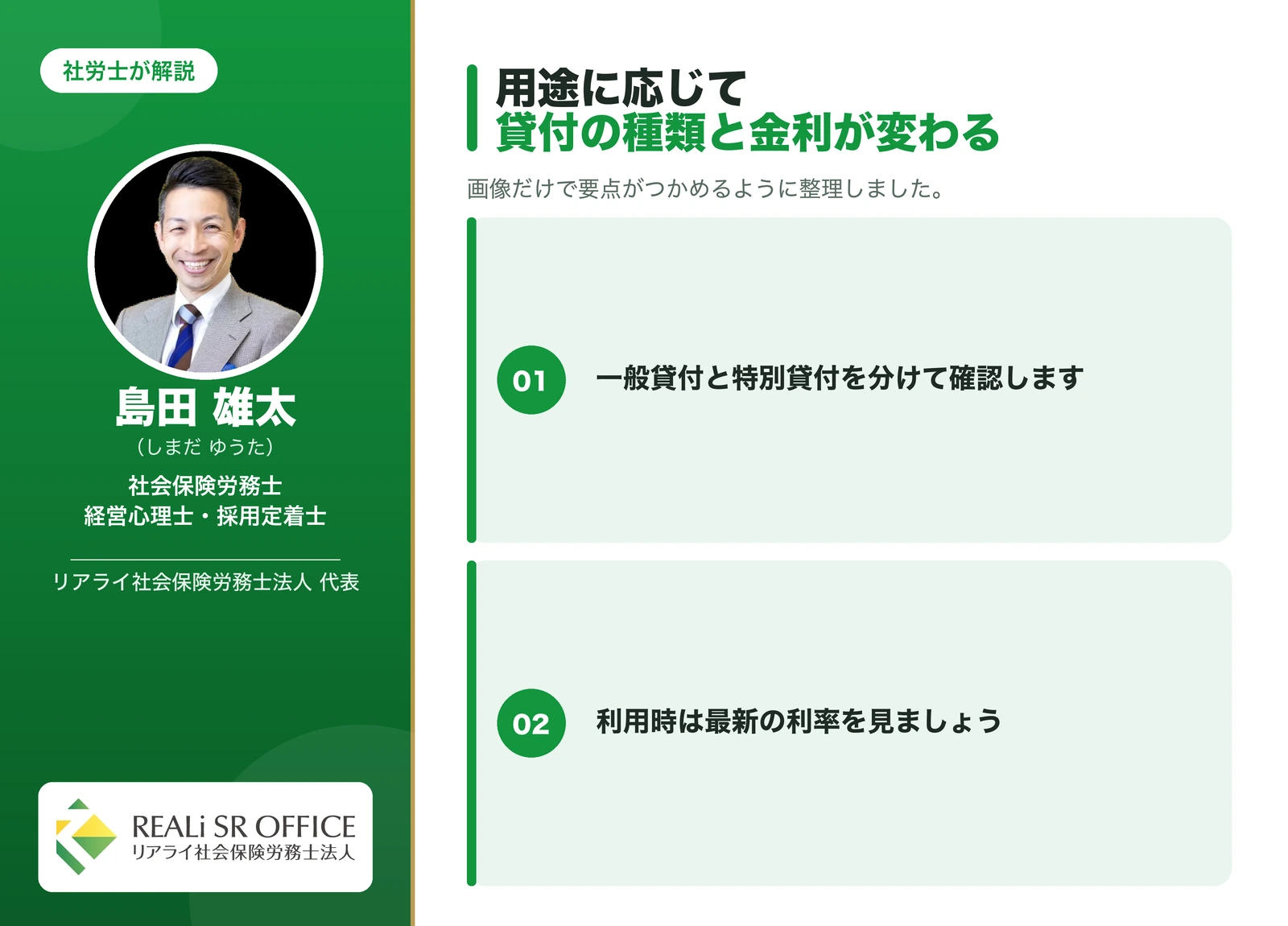 小規模企業共済 貸付制度の種類と金利の要点図解